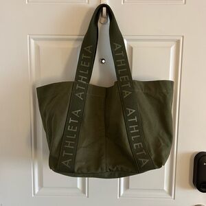 Athleta Green Logo Tote